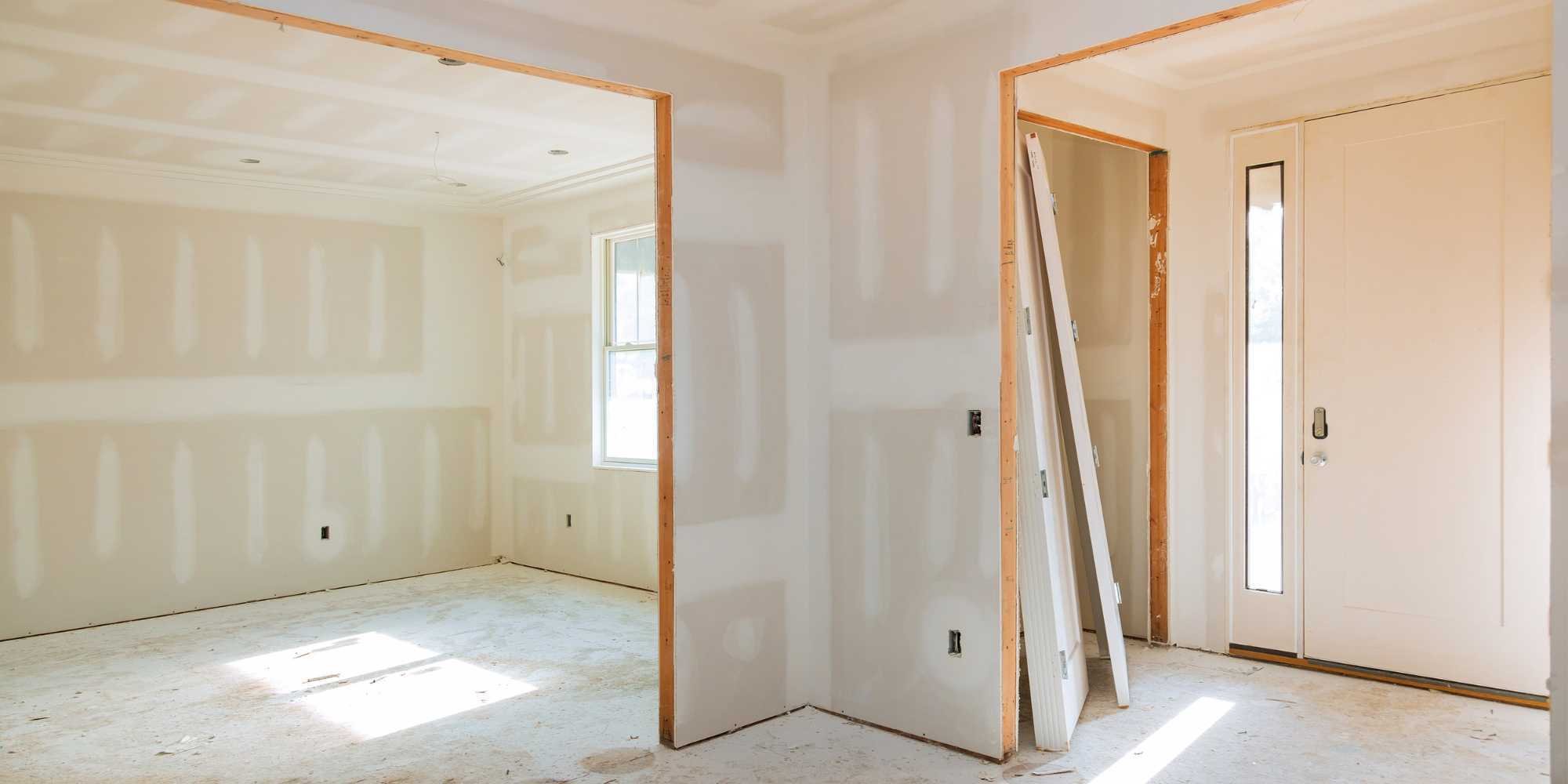 Replacing drywall after a flood