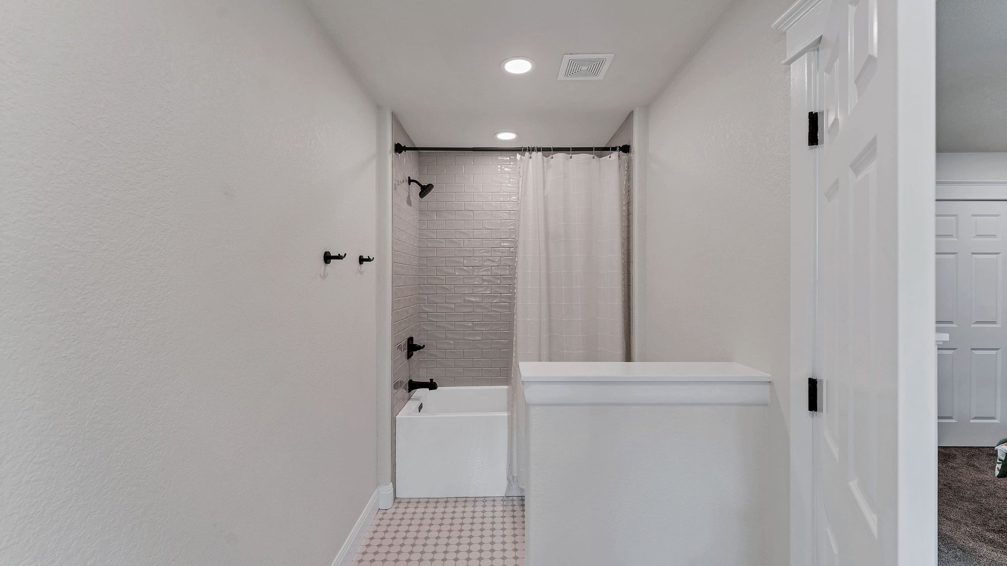 Bathtub and Shower in Remodeled Bathroom